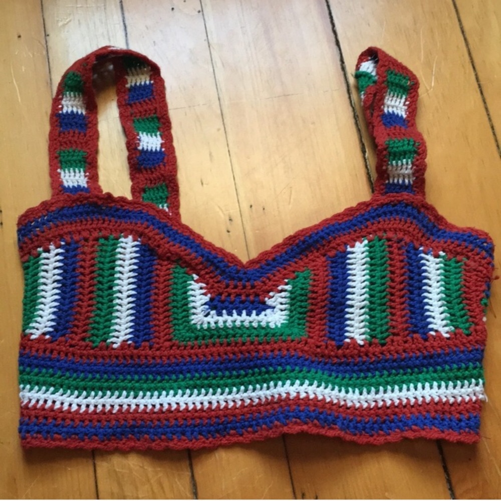 Multicolor Crochet Festival Bralette